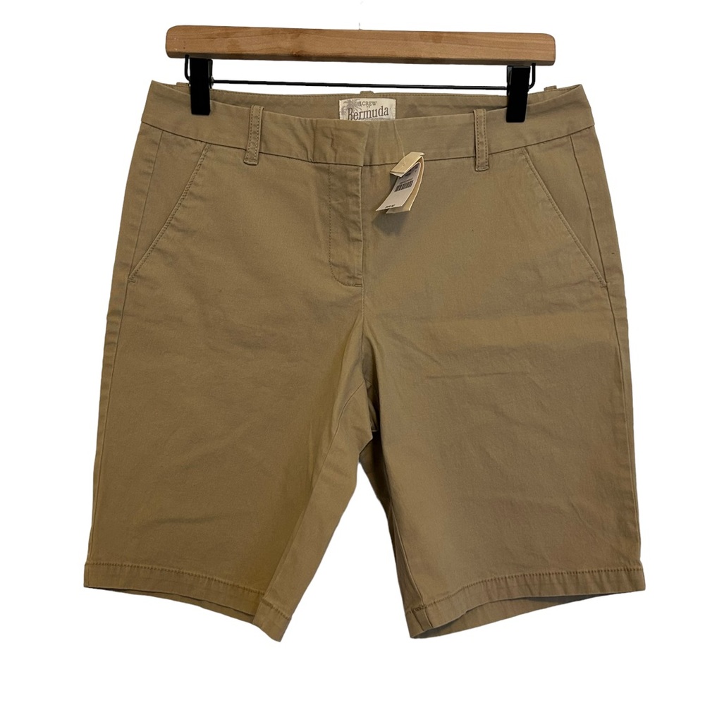 NEW J. CREW Bermuda Shorts Khaki Tan Size 4